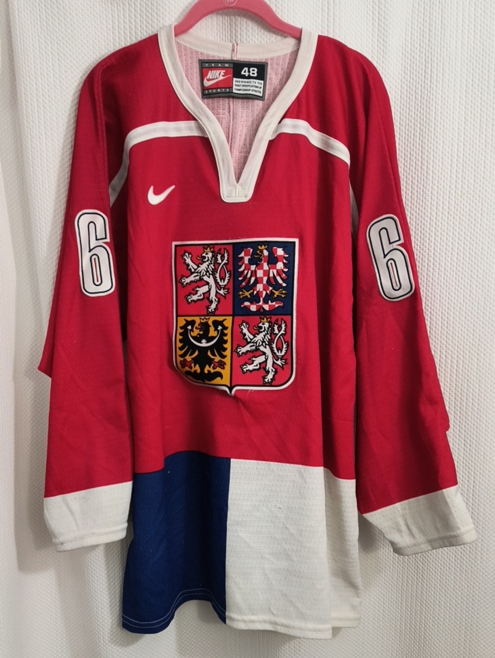 Nike Red Czech Republic Hockey Jersey - Size 68 Jagr
